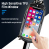 Bike Top Tube Front Frame Bag with Phone Holder Bag for Cell Phones Under 7’’