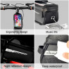 Bike Top Tube Front Frame Bag with Phone Holder Bag for Cell Phones Under 7’’