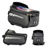 Bike Top Tube Front Frame Bag with Phone Holder Bag for Cell Phones Under 7’’