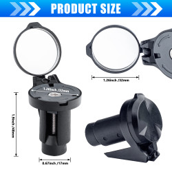 Bike Bar End Rear View Mirror 2 Pack