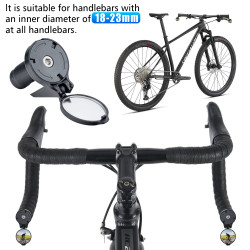Bike Bar End Rear View Mirror 2 Pack