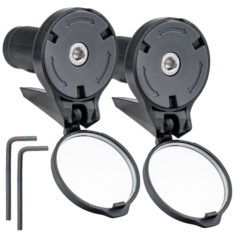 Bike Bar End Rear View Mirror 2 Pack