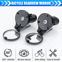 Bike Bar End Rear View Mirror 2 Pack