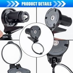 Bike Bar End Rear View Mirror 2 Pack