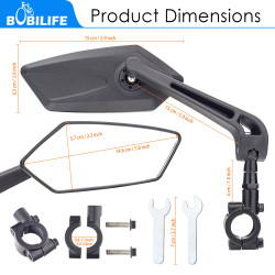 Bike Handlebar Rearview Mirror 2 Pack