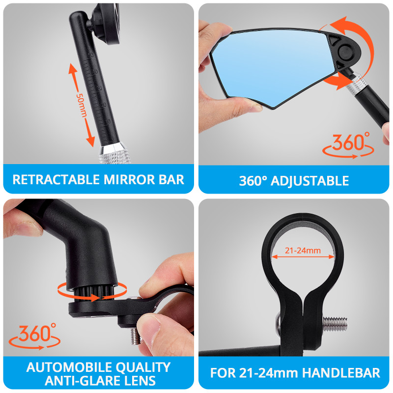2 Pack Bike Mirror Handlebar Mirror 360°Angle Nigeria | Ubuy