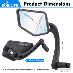 Bike Handlebar Bar End Rear View Mirror 2 Pack